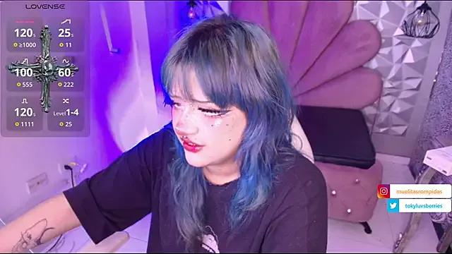 StripChat toky_doll is Freechat toky_doll — use glass dildo on ass